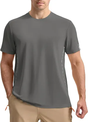 Rdruko Mens Athletic Shirts Dry Fit Short Sleeve Moisture Wicking Workout Shirts Breathable Cool Running Gym T-Shirt