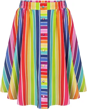 RITERA Plus Size Basic Versatile Stretchy Elastic Waist Flared Casual Mini Skater Skirt/Pleated Plaid Skirt for Women XL-5XL