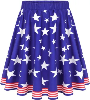 RITERA Plus Size Skirt for Women Elastic Mini Skirt A-Line with Side Hidden Zipper Casual Ladies Summer Skirt Stretchy XL-5XL