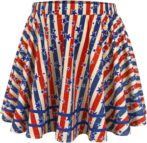 RITERA Plus Size Skirt for Women Elastic Mini Skirt A-Line with Side Hidden Zipper Casual Ladies Summer Skirt Stretchy XL-5XL