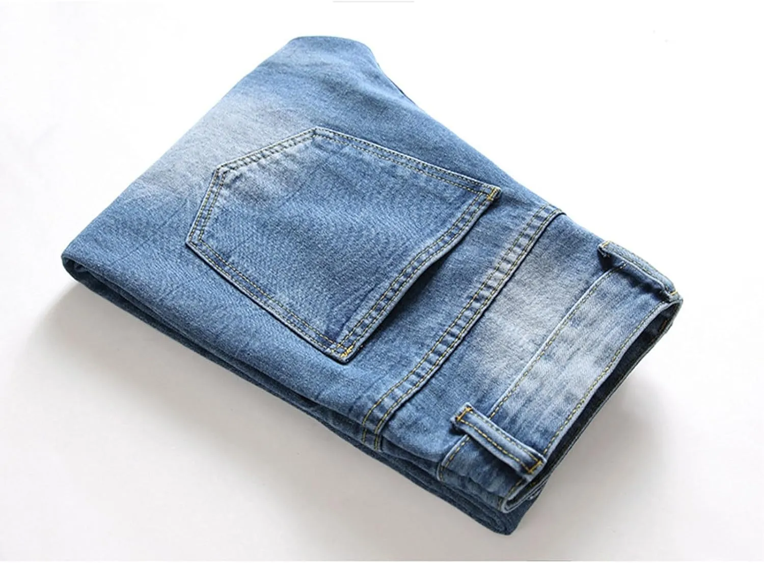 Slim Fit Ripped Jeans for Men Destroyed Distressed Stretch Slim Jeans Pants Hip Hop Y2K Streetwear Denim Pants