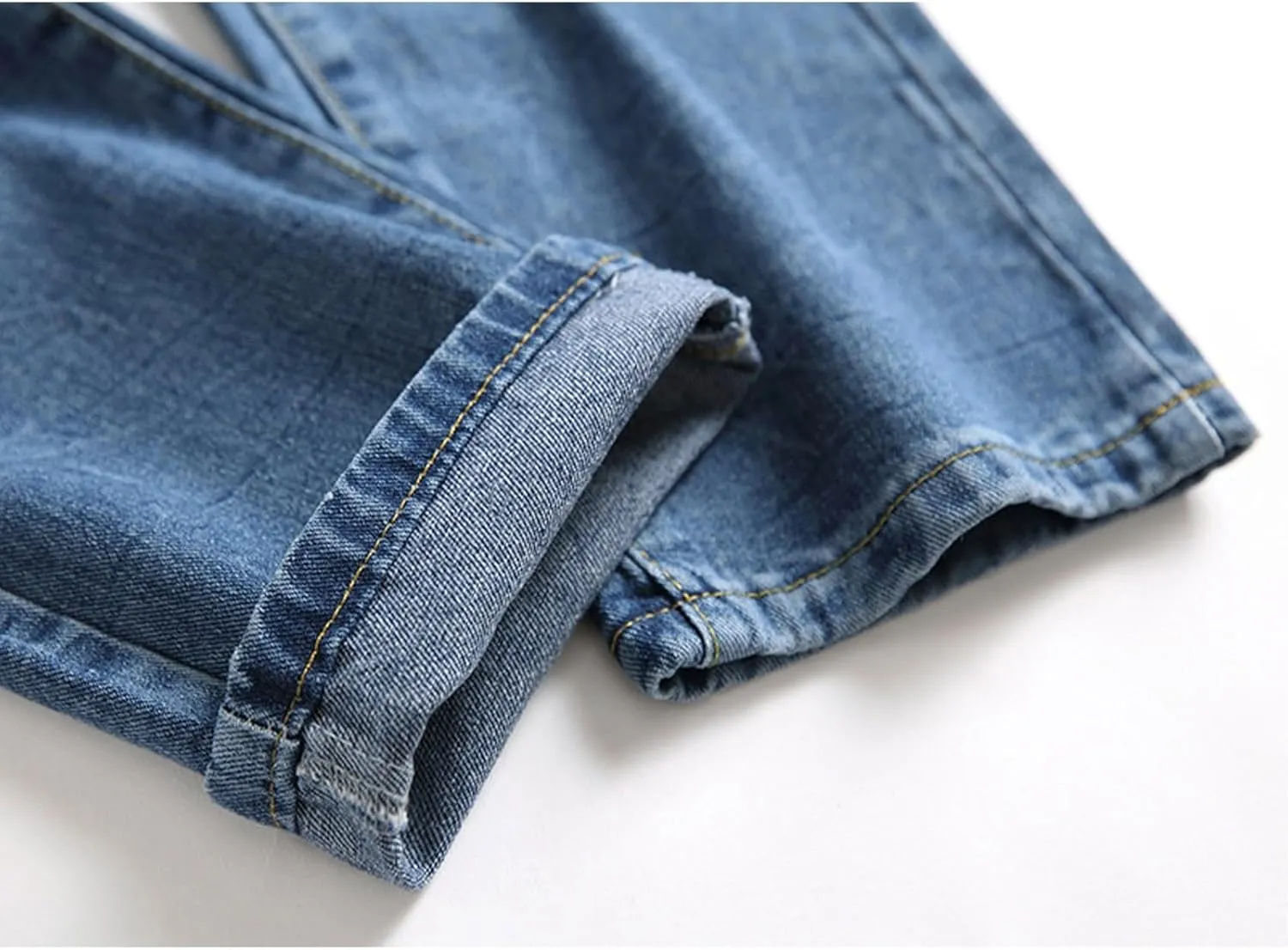 Slim Fit Ripped Jeans for Men Destroyed Distressed Stretch Slim Jeans Pants Hip Hop Y2K Streetwear Denim Pants