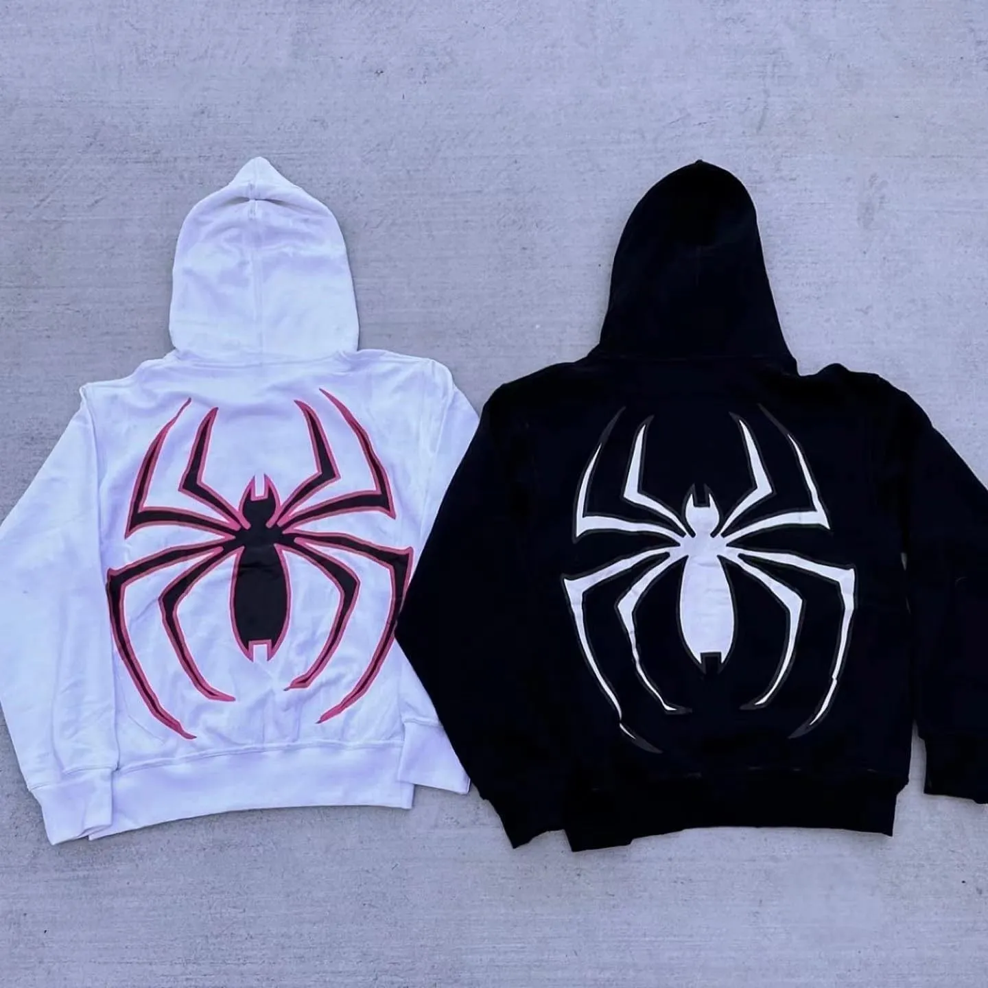 Spider Hoodie Y2k Zip Up Hoodie Cute Graphic Streetwear Hoodies Jacket Full Zipper Emo Sweatshirt Grunge Clothes