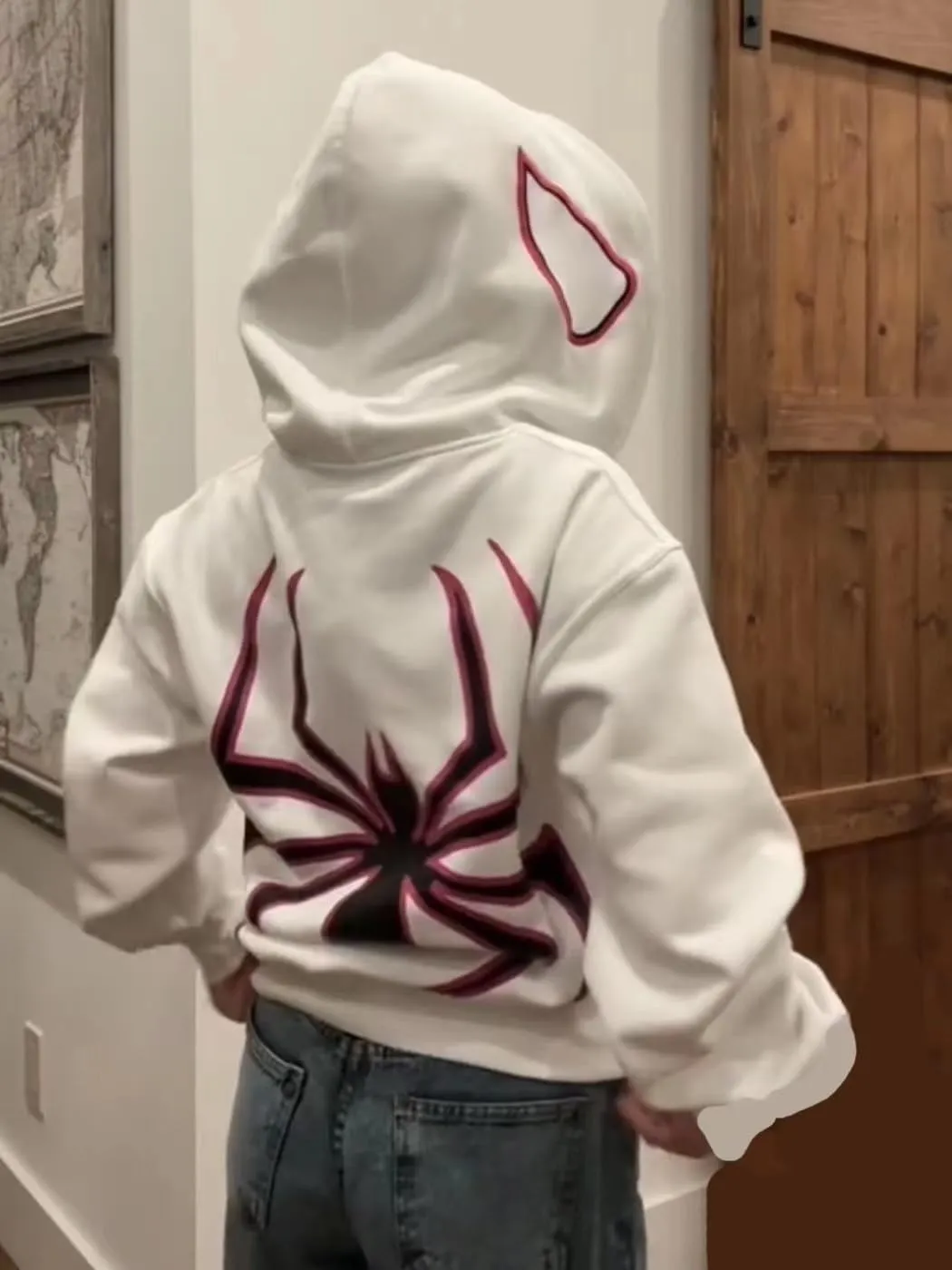 Spider Hoodie Y2k Zip Up Hoodie Cute Graphic Streetwear Hoodies Jacket Full Zipper Emo Sweatshirt Grunge Clothes