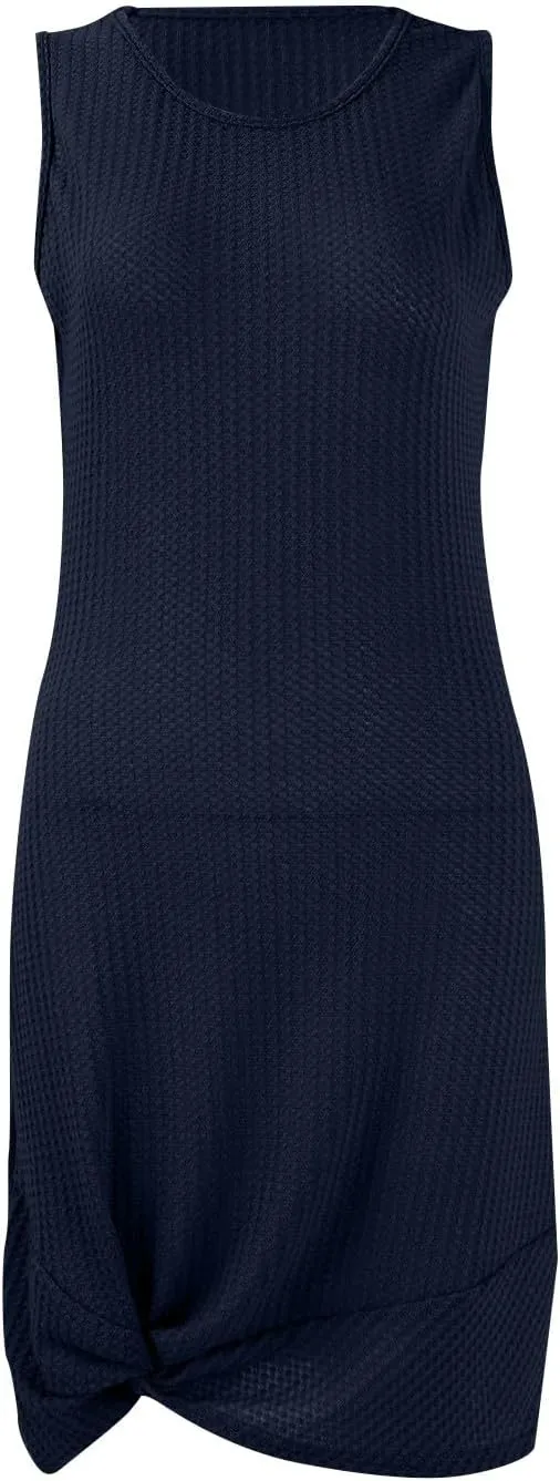 Summer Dresses for Women 2025 Sleeveless Beach Swimsuit Coverup Boho Sundress Twisted Tank Mini Dress Vacation Outfits