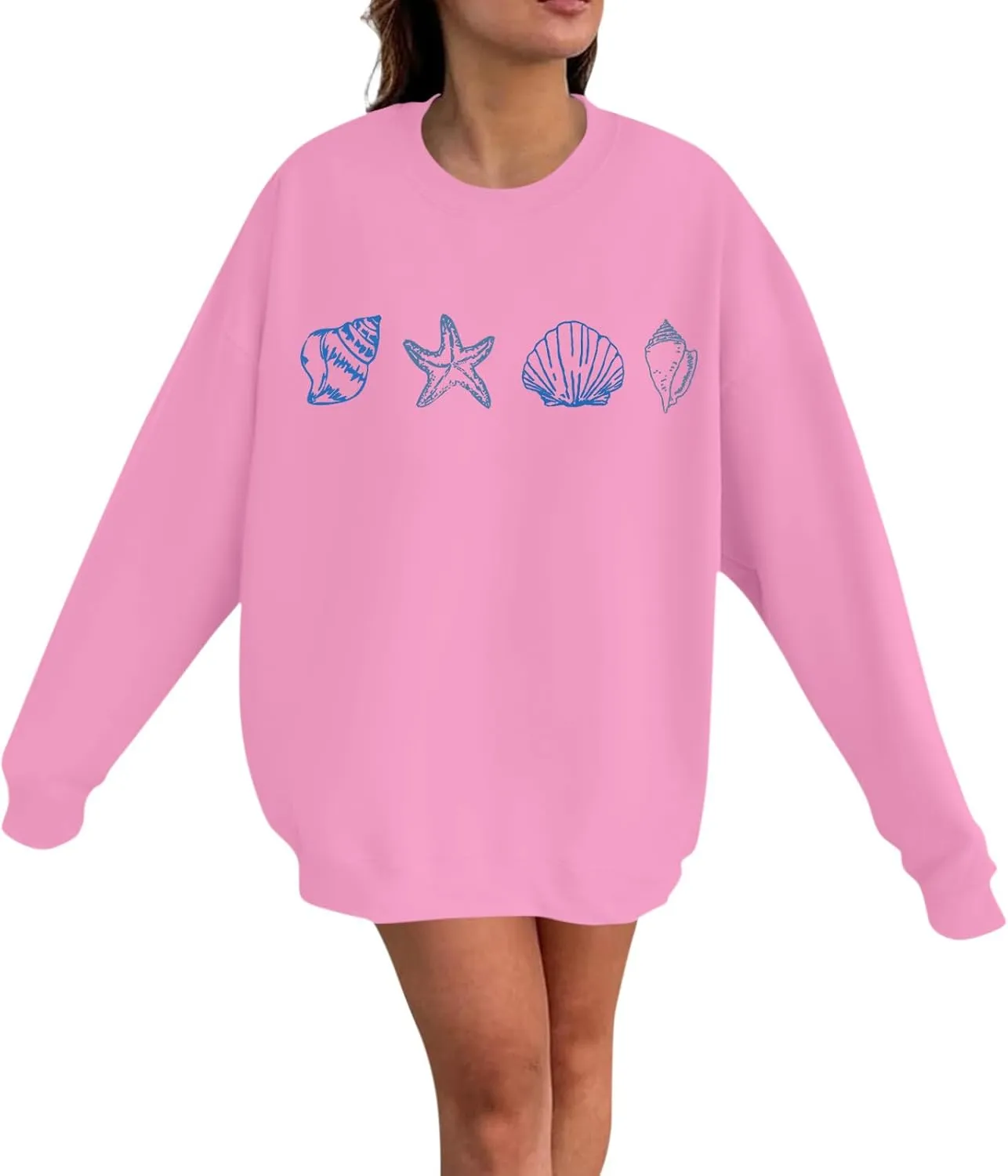 Sweat Shirts Women Long Sleeve Oversized Hoodies Sweaters Pullover Winter Fall Casual Comfy Outfits Fashion Y2K Clothes