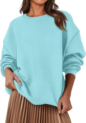Sweatshirt for Women Fleece Tunic Pullover Plus Size Crewneck Sweatshirts Oversized Hoodies Warm Sweaters