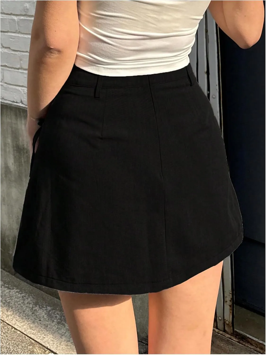 SweatyRocks Women's Bow Pleated Mini Skirt High Waisted A Line Summer Y2K Skirts