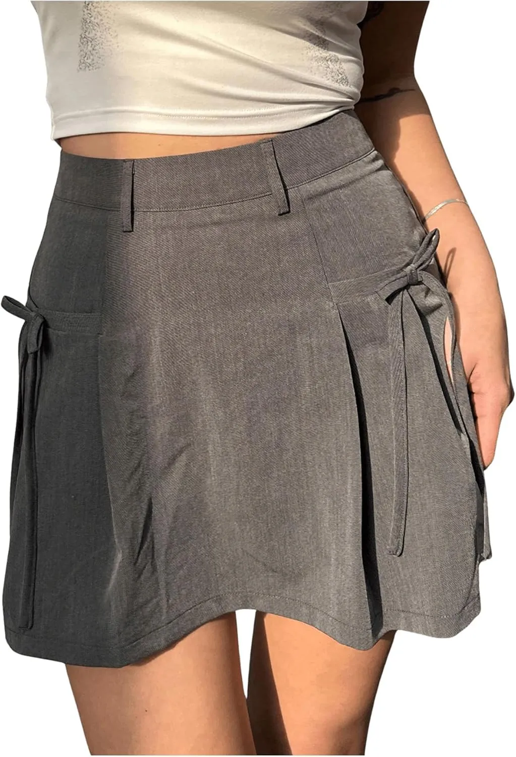 SweatyRocks Women's Bow Pleated Mini Skirt High Waisted A Line Summer Y2K Skirts