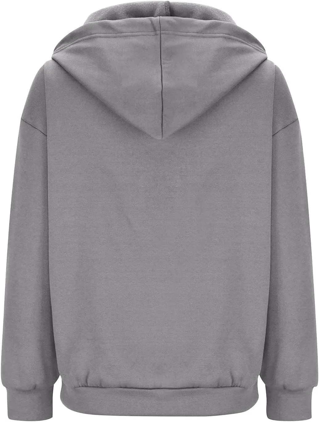 TUNUSKAT Womens Zip Up Hoodie Fall Oversized Sweatshirts Teen Girl Y2K Clothes Casual Drawstring Gym Jackets with Pockets
