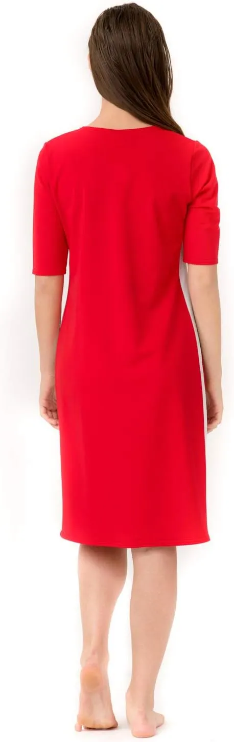 Undercover Waterwear Womens Runner Swim Dress Athletic Midi Swim Dress- UV Protection Cover Up- Plus