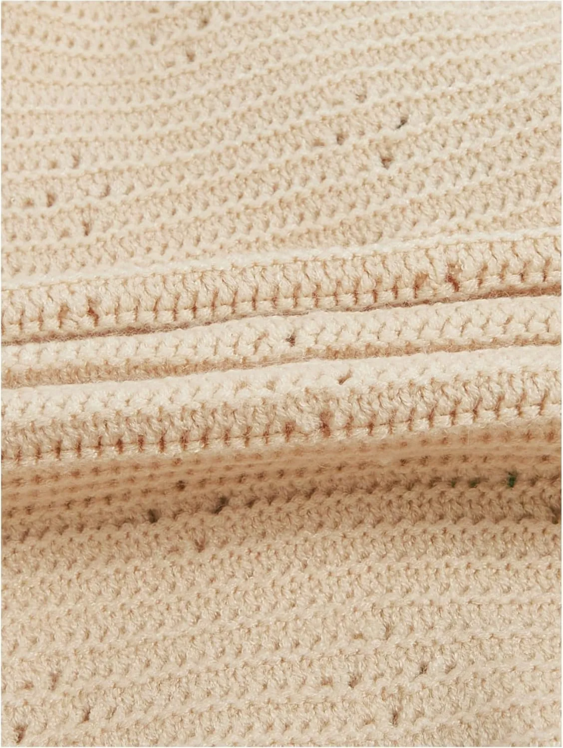 Verdusa Women's Sweater Vest Fall Fashion Trendy Tops Tie Front Sleeveless Crochet Knit Top
