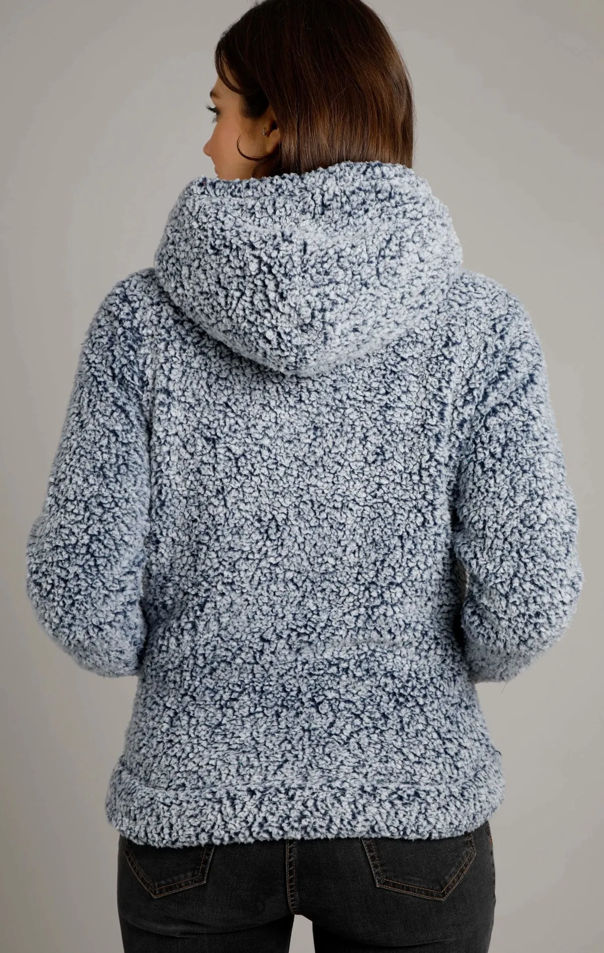 Weird Fish Womens Yara Cosy Fleece Hoody - Navy