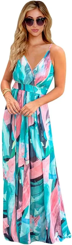 Women Transformer Convertible Multi Way Wrap V-Neck Wedding Bridesmaid Dress Halter Ombre Floral Long Evening Prom Maxi Dress