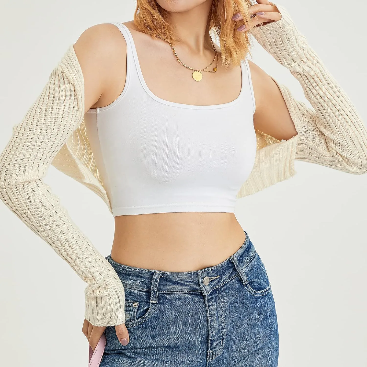 Women Y2K Knitted Crop Tops Color Block Patchwork Sweaters Long Sleeve Crochet Coverup Trendy Autumn Streetwear