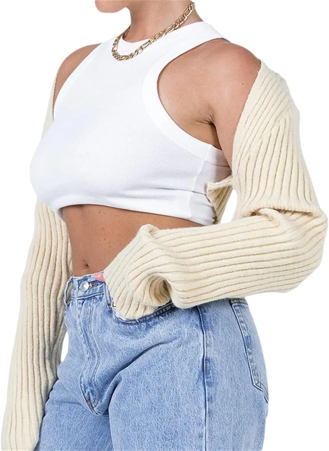 Women Y2K Knitted Crop Tops Color Block Patchwork Sweaters Long Sleeve Crochet Coverup Trendy Autumn Streetwear