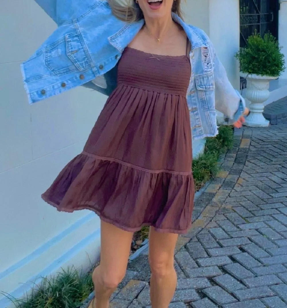 Women Y2K Spaghetti Strap Mini Dress Ruffle Tiered Cami Dress Boho Floral Flowy Sundress Summer Beach Dress