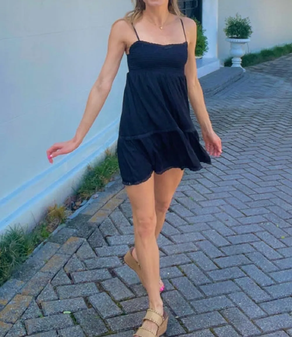 Women Y2K Spaghetti Strap Mini Dress Ruffle Tiered Cami Dress Boho Floral Flowy Sundress Summer Beach Dress