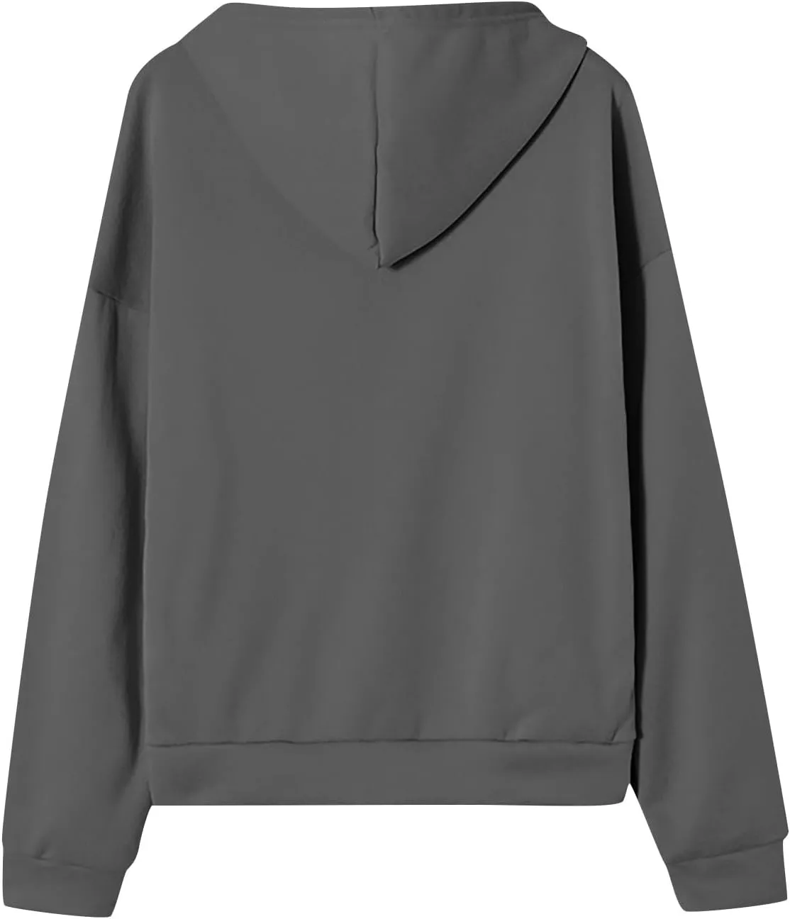 Women Zip Up Hoodie Long Sleeve Oversized Sweatshirts Y2K Jacket Pockets Patchwork Design Drawstring Hooded Jacket
