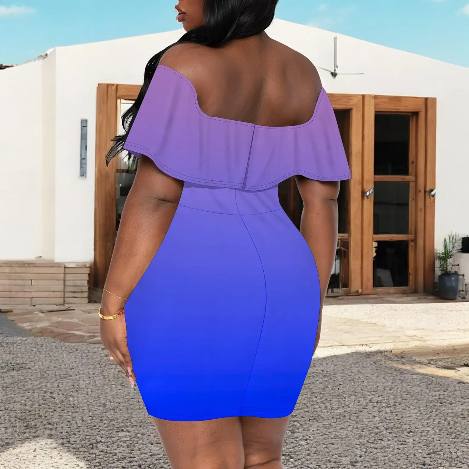 Women's 2025 Summer Solid Color Wrap Dress Off The Shoulder Short Sleeve Casual Party Club Sexy Bodycon Midi Dresses