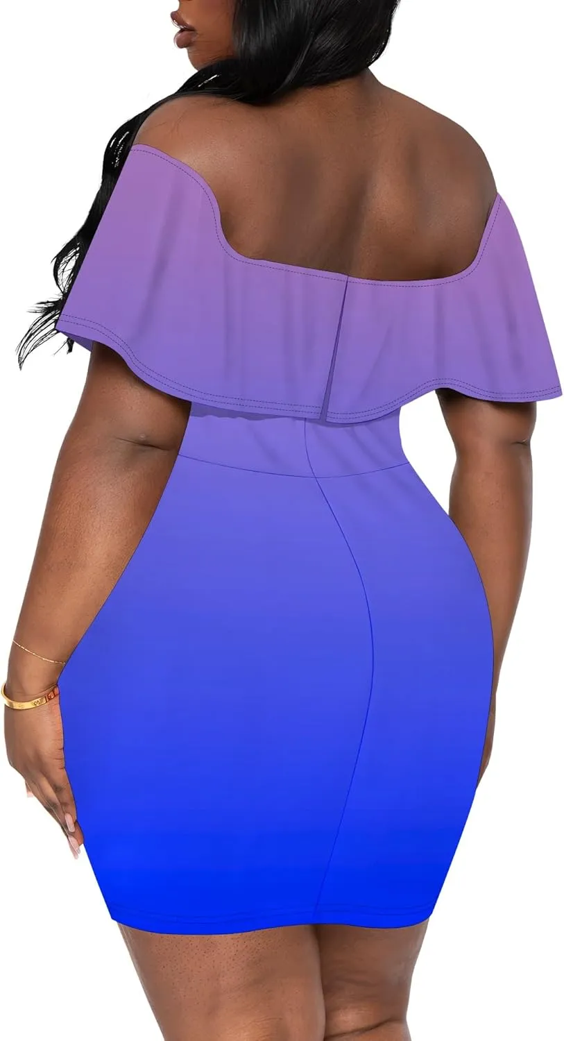 Women's 2025 Summer Solid Color Wrap Dress Off The Shoulder Short Sleeve Casual Party Club Sexy Bodycon Midi Dresses