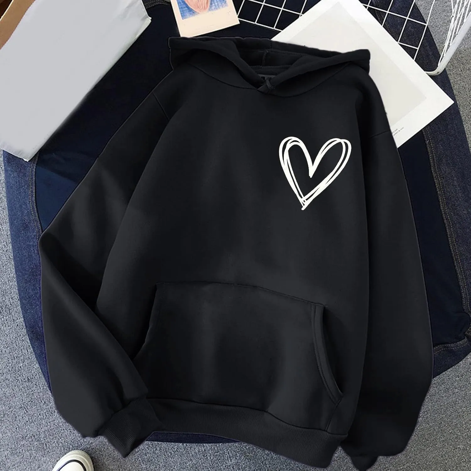 Women's Casual Hoodies Long Sleeve Women's Print Long Sleeved Sweatshirt Blouse Sweaters Casual Fashion Jackets