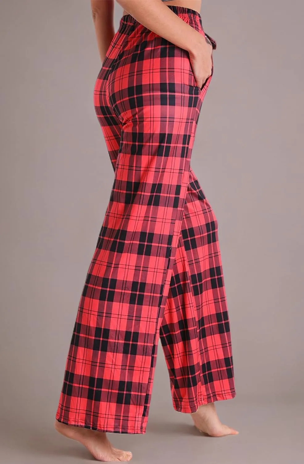 Womens Comfy Lounge Pants Loose Yoga Pant Drawstring Soft Pajama Pants with Pockets Regular and Plus Size