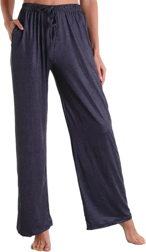Womens Comfy Lounge Pants Loose Yoga Pant Drawstring Soft Pajama Pants with Pockets Regular and Plus Size