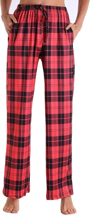 Womens Comfy Lounge Pants Loose Yoga Pant Drawstring Soft Pajama Pants with Pockets Regular and Plus Size