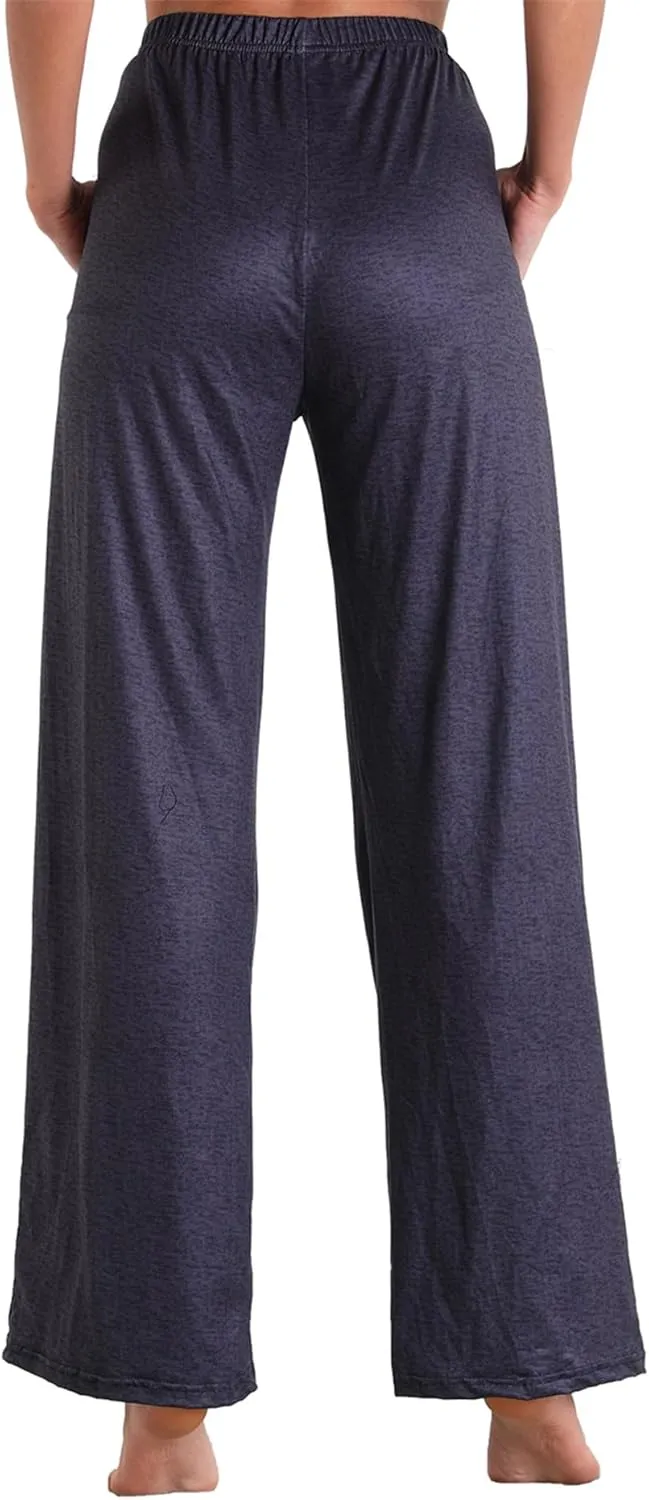 Womens Comfy Lounge Pants Loose Yoga Pant Drawstring Soft Pajama Pants with Pockets Regular and Plus Size