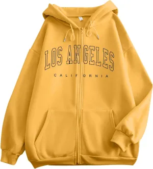 Women's Cute Hoodies Graphic Preppy Sweatshirts for Teen Girls Long Sleeve Pullovers Fall Outfits with Pockets