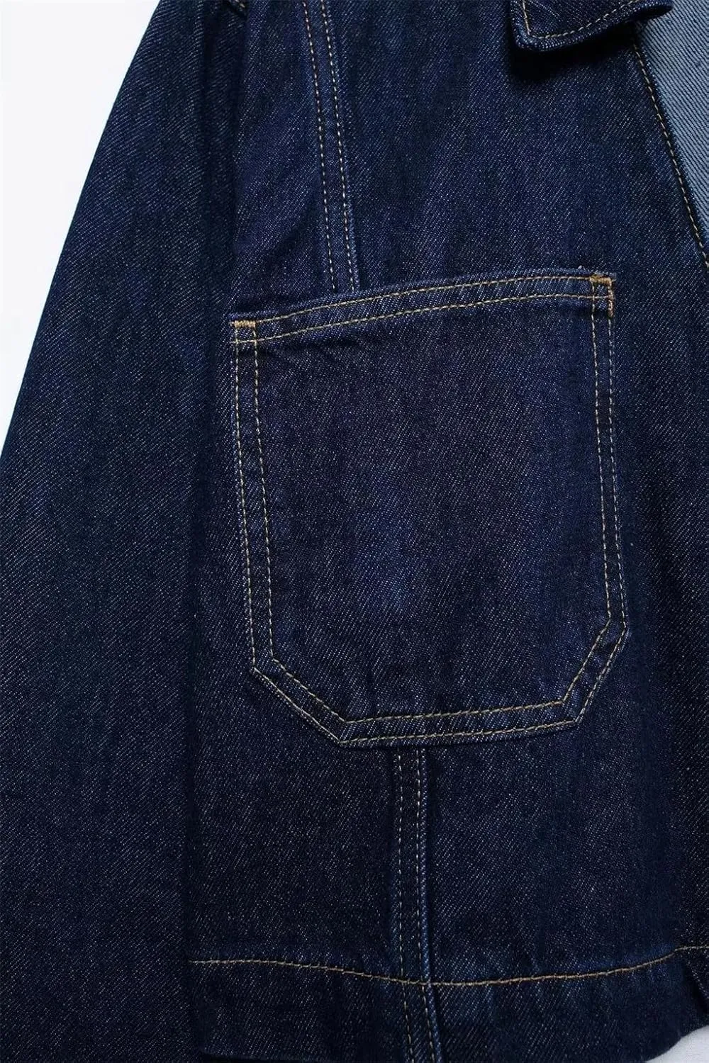 Women's Denim Shirt Short Jacket Solid Color Casual Classic Long Sleeved Denim Short Jacket Women's Jacket