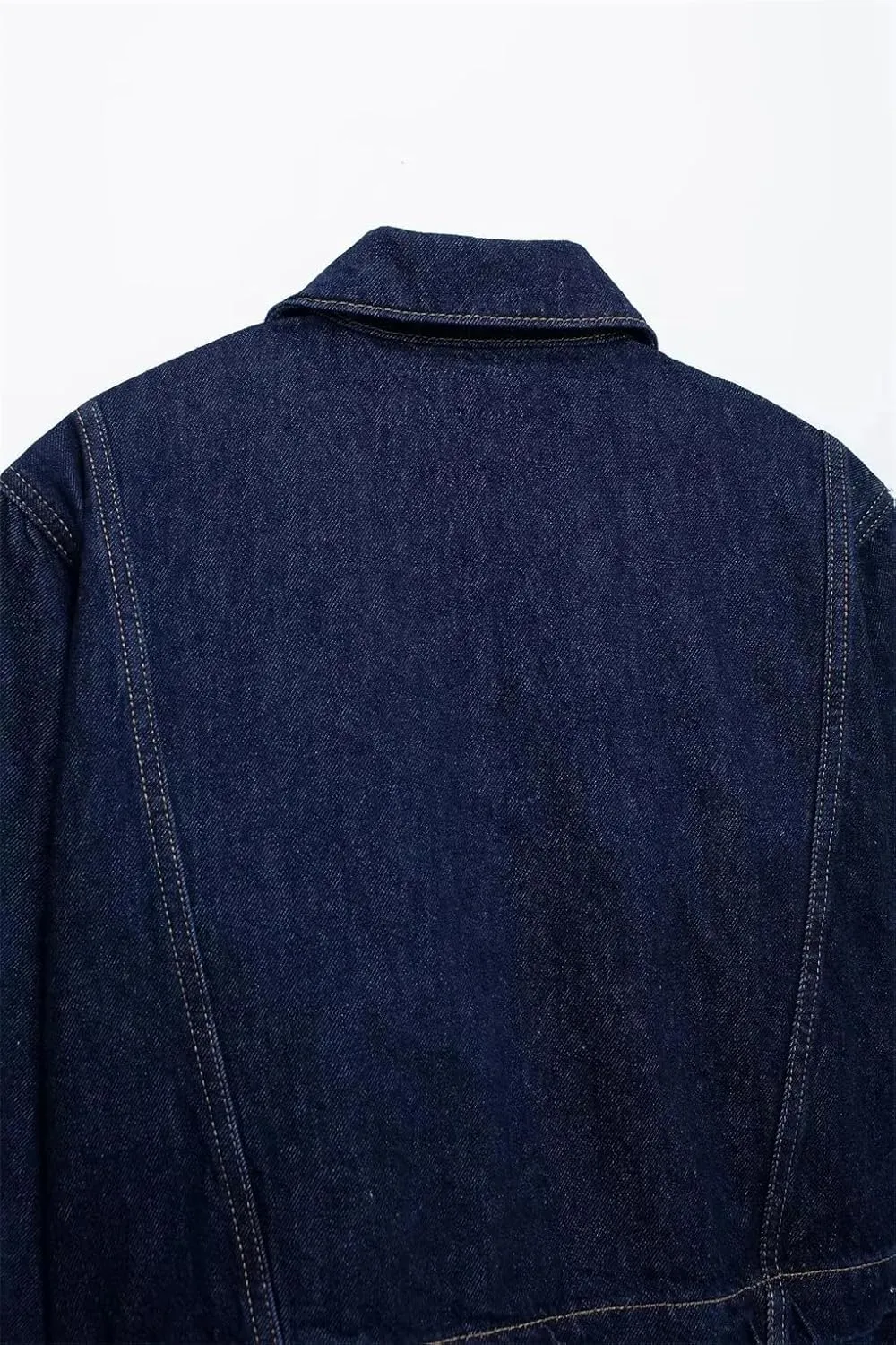 Women's Denim Shirt Short Jacket Solid Color Casual Classic Long Sleeved Denim Short Jacket Women's Jacket