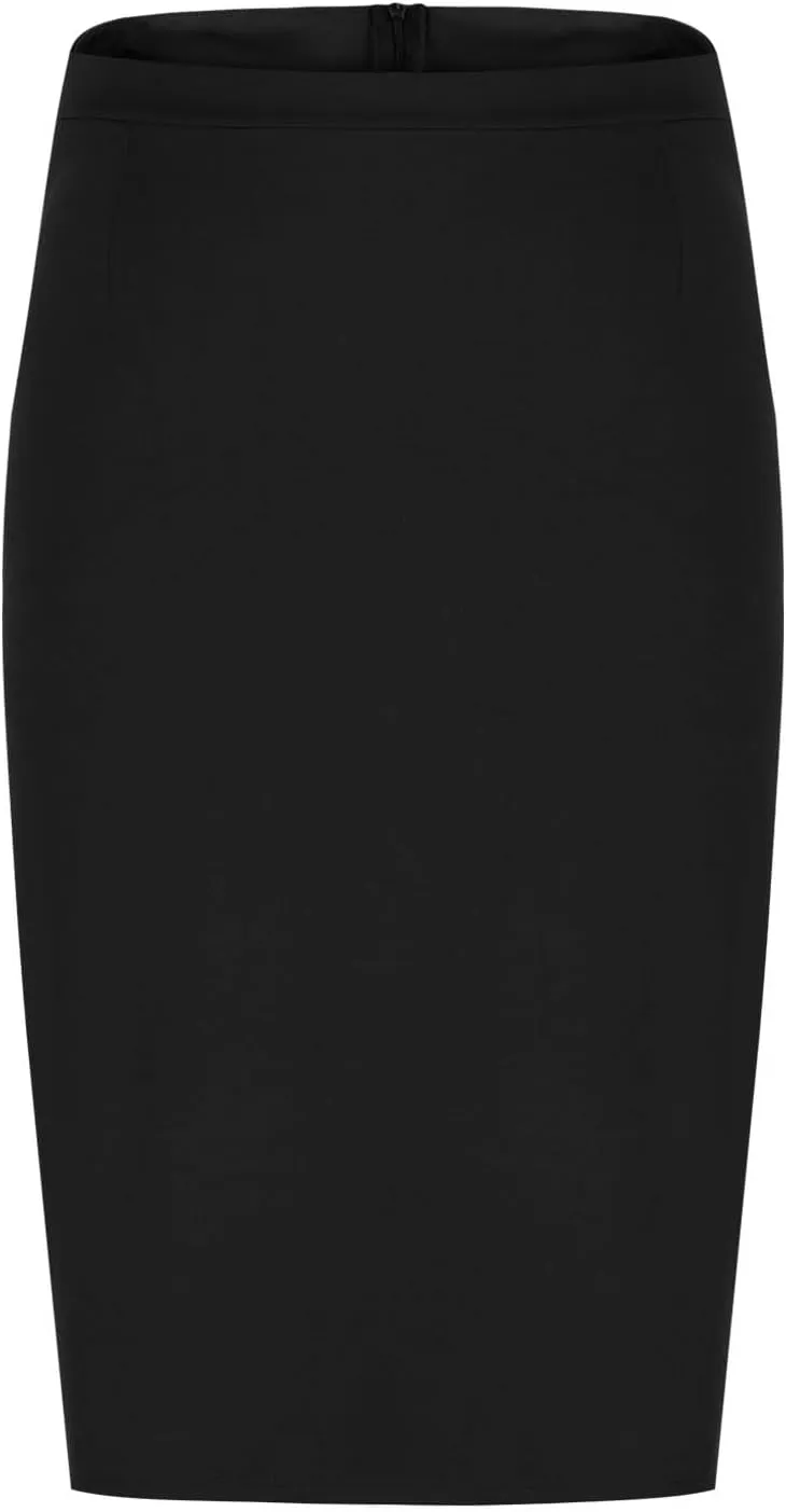 Womens High Waist Bodycon Skirts Summer Casual Soft Stretchy Slim Fit Split Slit Hem Business Work Midi Pencil Skirt