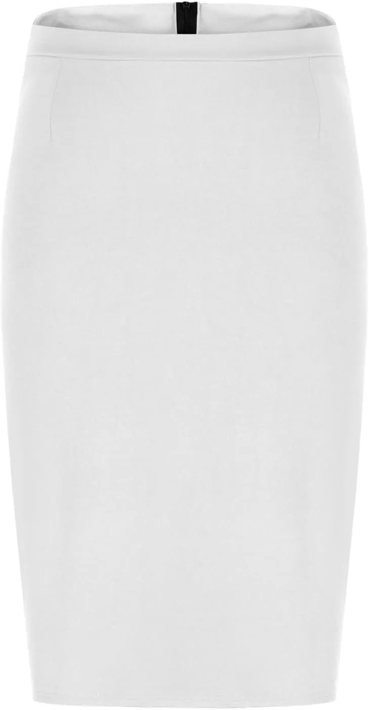 Womens High Waist Bodycon Skirts Summer Casual Soft Stretchy Slim Fit Split Slit Hem Business Work Midi Pencil Skirt