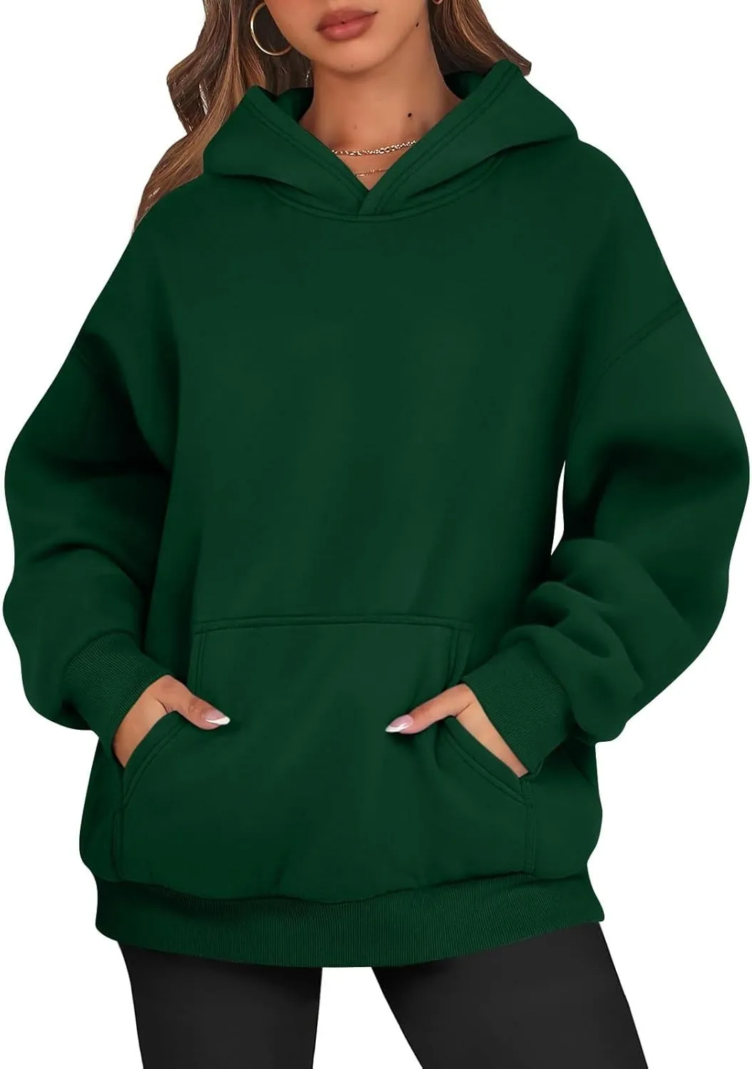 Womens Oversized Hoodies Fleece Sweatshirts Long Sleeve Sweaters Pullover Winter Fall Outfits Fashion Y2k Clothes