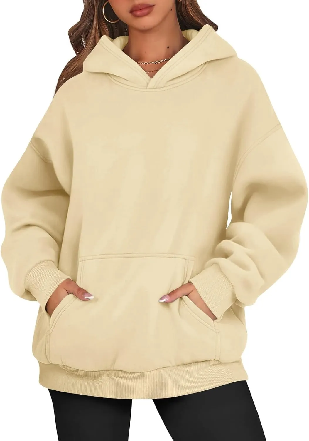 Womens Oversized Hoodies Fleece Sweatshirts Long Sleeve Sweaters Pullover Winter Fall Outfits Fashion Y2k Clothes