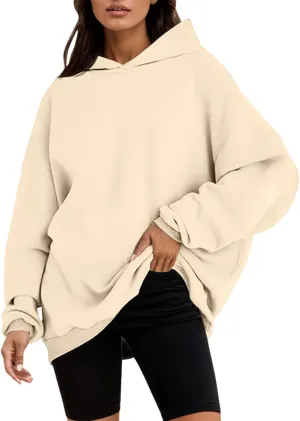Womens Oversized Sweatshirts Pullover Hoodies Artificial Short Velvet Oversized Hoodies Fleece Hooded Long Fleece