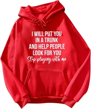 Womens Oversized Sweatshirts Word Graphic Baggy Comfort Drawstring Pullover Drop Shoulder Long Sleeved Trendy Hoodie