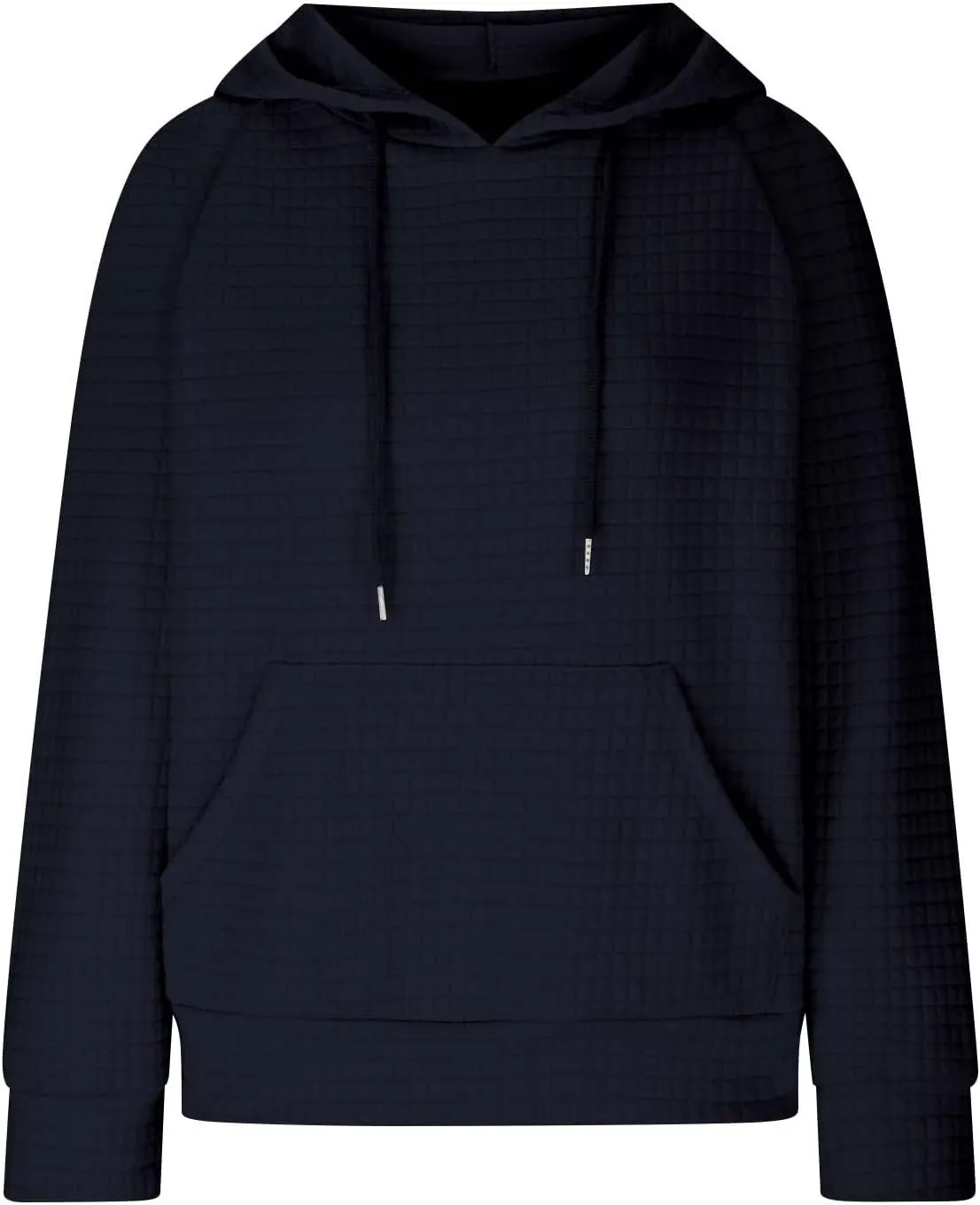 Womens Waffle Knit Hoodies Cute Hooded Sweatshirt Fall Casual Drawstring Pullover Sweater Workout Gym Hoodie Tops