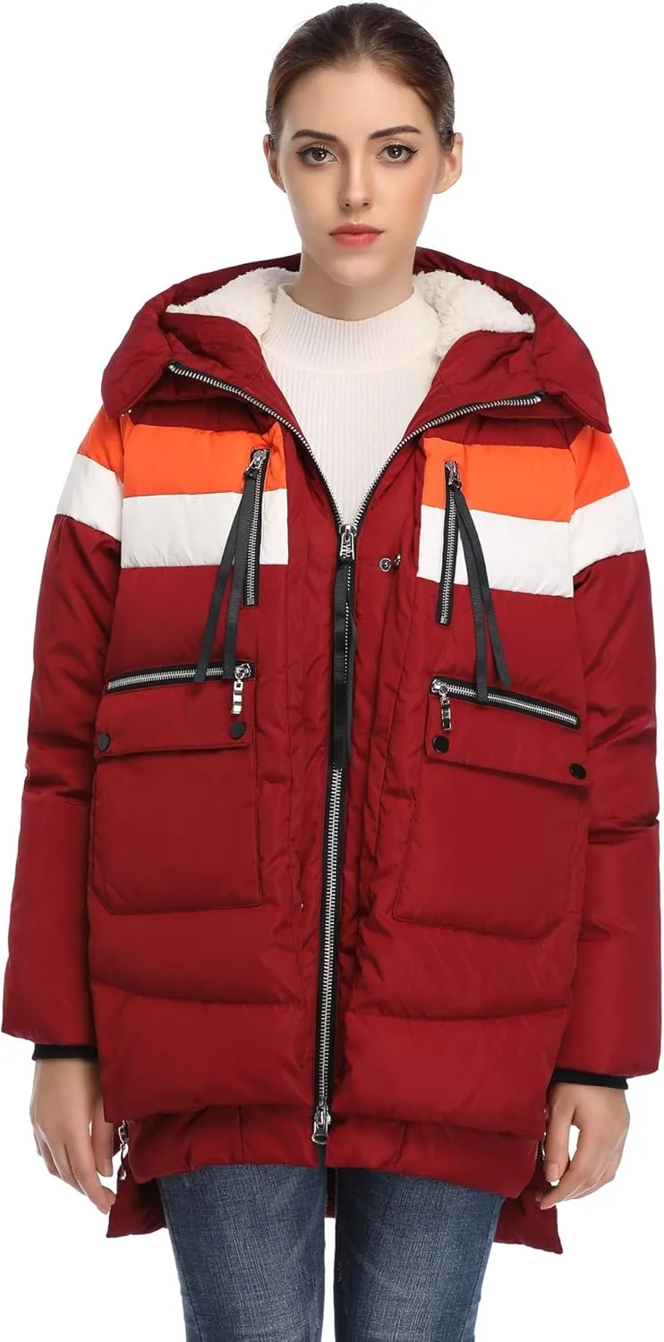 Women's Winter Thickened Down Jackets Long Down Coats Warm Parka with Hood