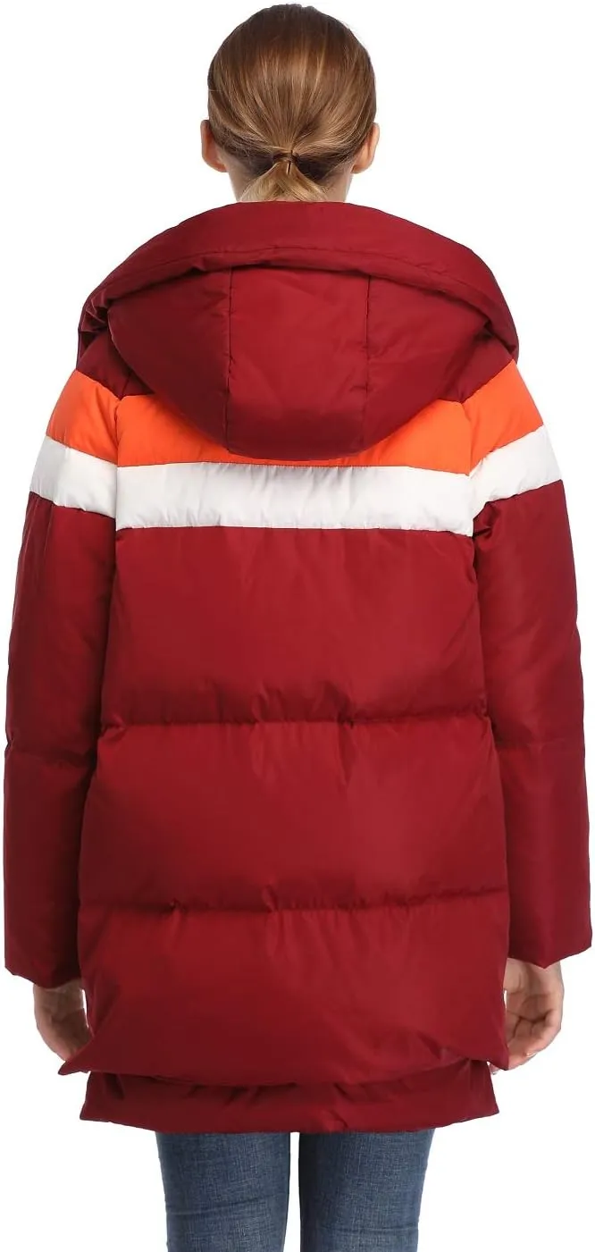 Women's Winter Thickened Down Jackets Long Down Coats Warm Parka with Hood
