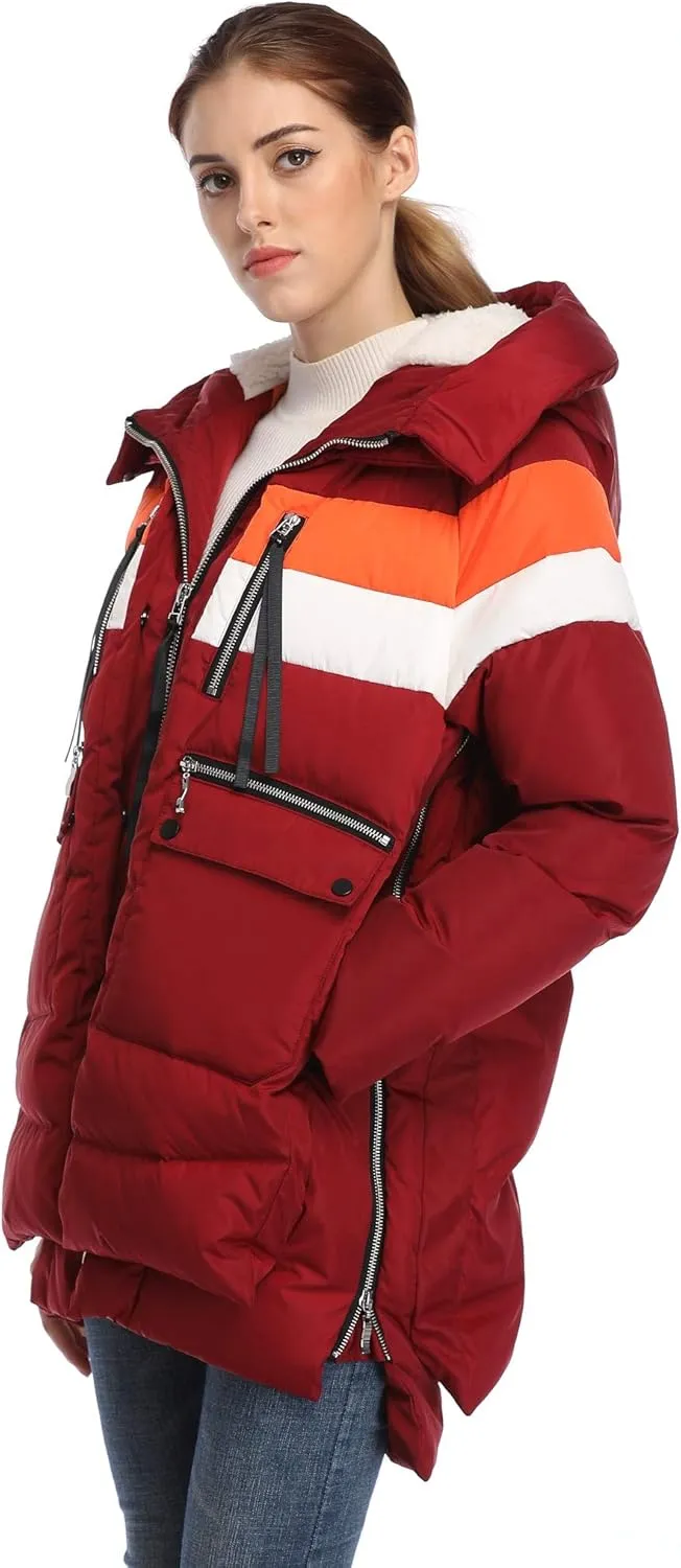 Women's Winter Thickened Down Jackets Long Down Coats Warm Parka with Hood