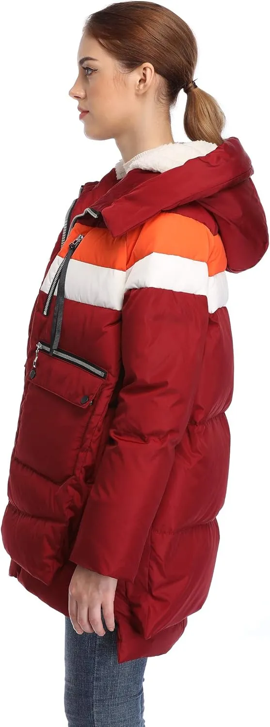 Women's Winter Thickened Down Jackets Long Down Coats Warm Parka with Hood