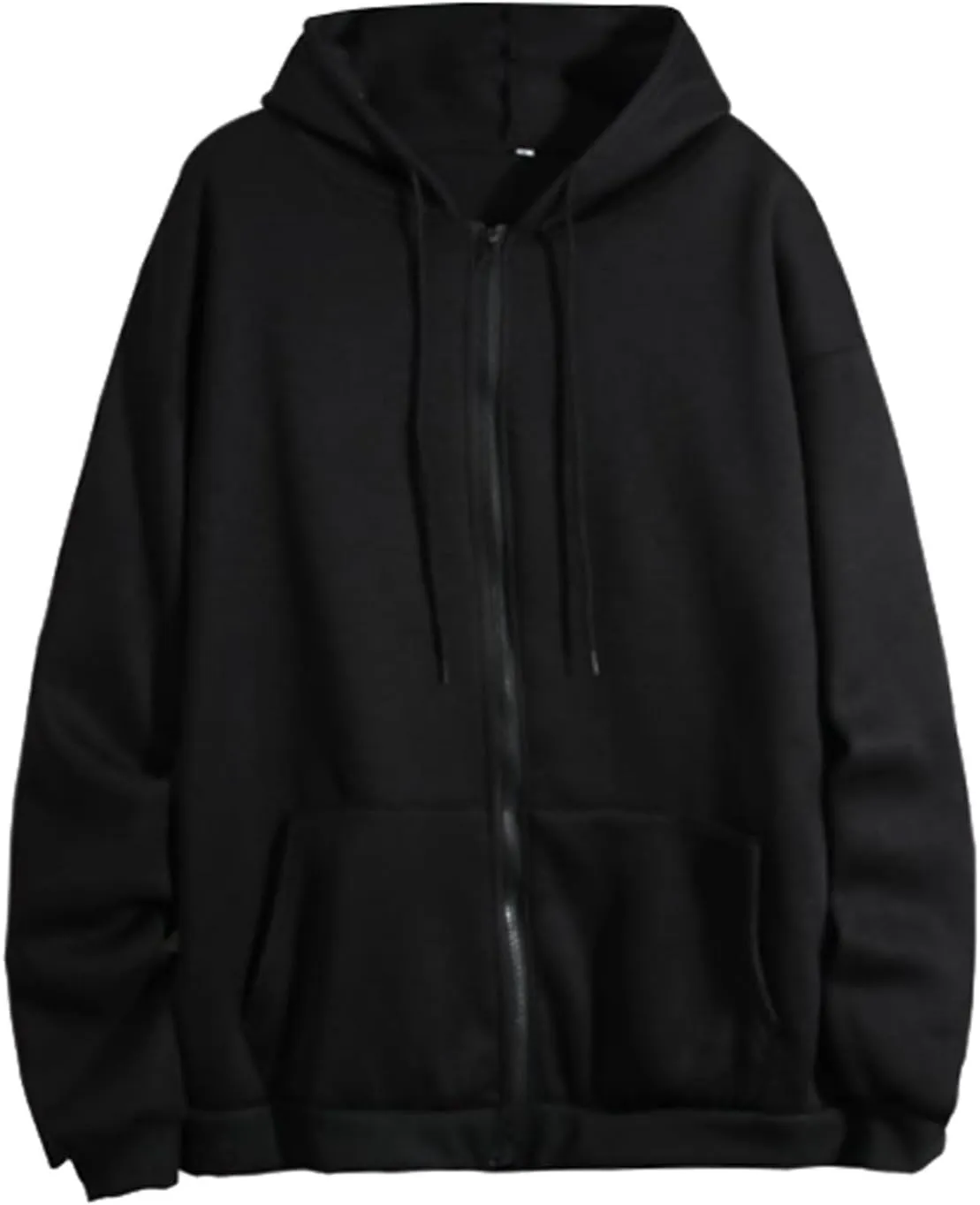 Womens Zip Up Hoodies Casual Long Sleeve Oversized Sweatshirt Drawstring Lightweight Jacket with Pocket