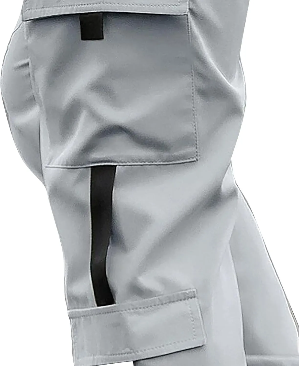 Xiaojmake Mens Casual Cotton Joggers Drawstring Chino Cargo Pants Twill Track Jogging Sweatpants Outdoor Hiking Running Pants