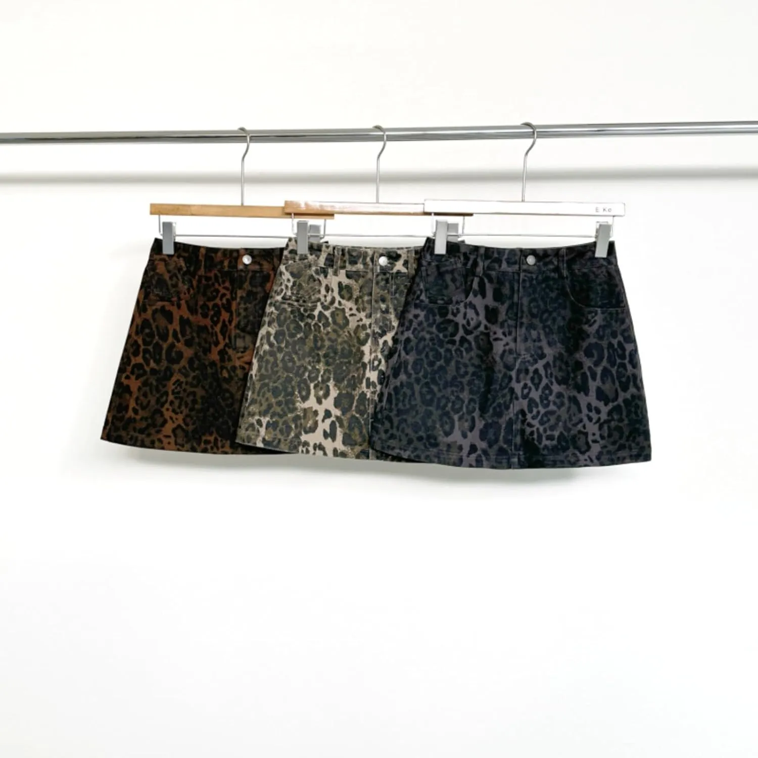 Y2k Skirt Leopard Print Skirt A Line Skirt Denim Mini Skirt Vintage Skirt High Waisted Skirt Cheetah Print Skirts