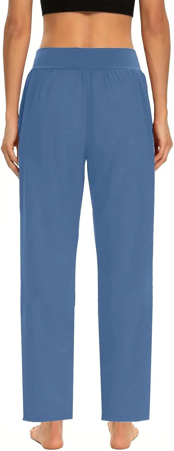 Yoga Pants for Women Casual Soft Stretch Yoga Sweats Pant Wide Leg Sweatpants High Waist Pajama Pants with Pocket