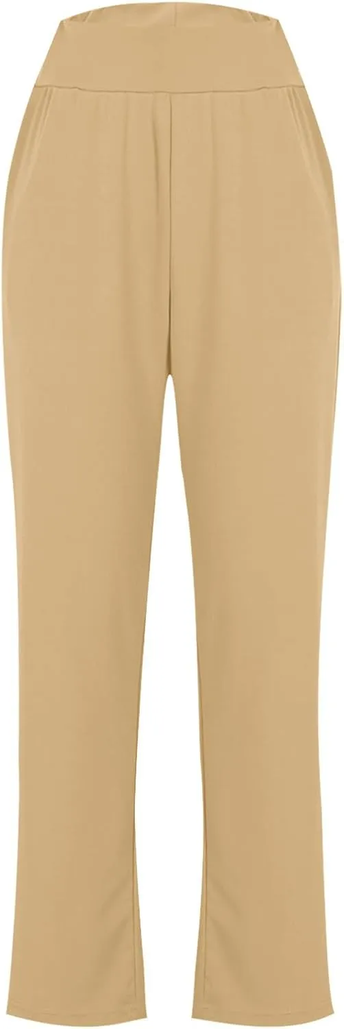 Yoga Pants for Women Casual Soft Stretch Yoga Sweats Pant Wide Leg Sweatpants High Waist Pajama Pants with Pocket