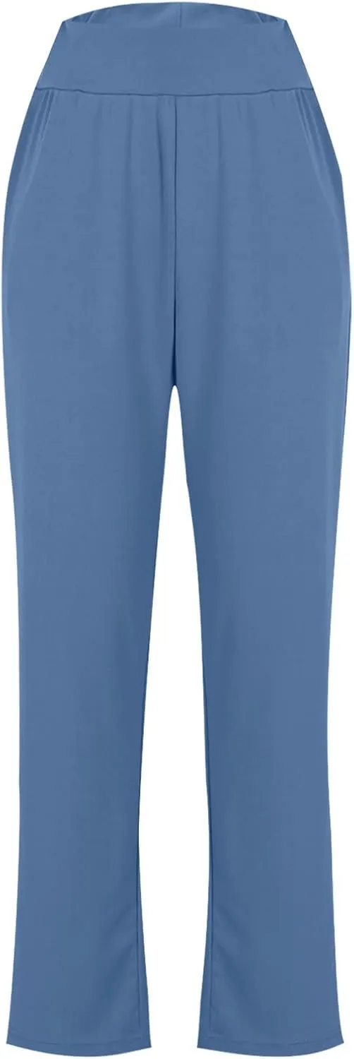 Yoga Pants for Women Casual Soft Stretch Yoga Sweats Pant Wide Leg Sweatpants High Waist Pajama Pants with Pocket